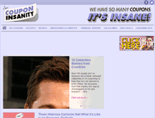 Tablet Screenshot of couponinsanity.com